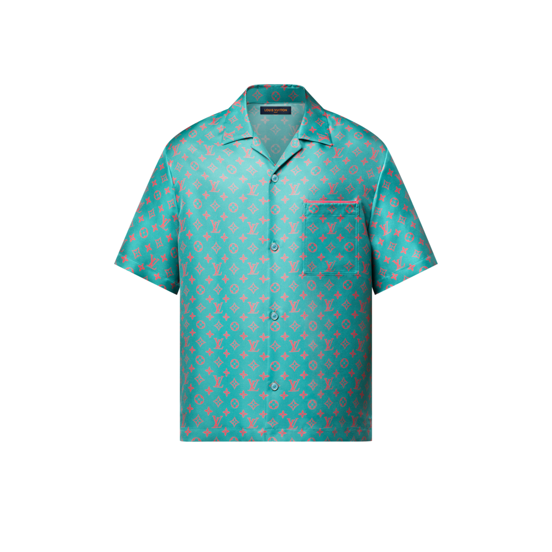 Monogram Short-Sleeved Silk Shirt - Men - Ready-to-Wear